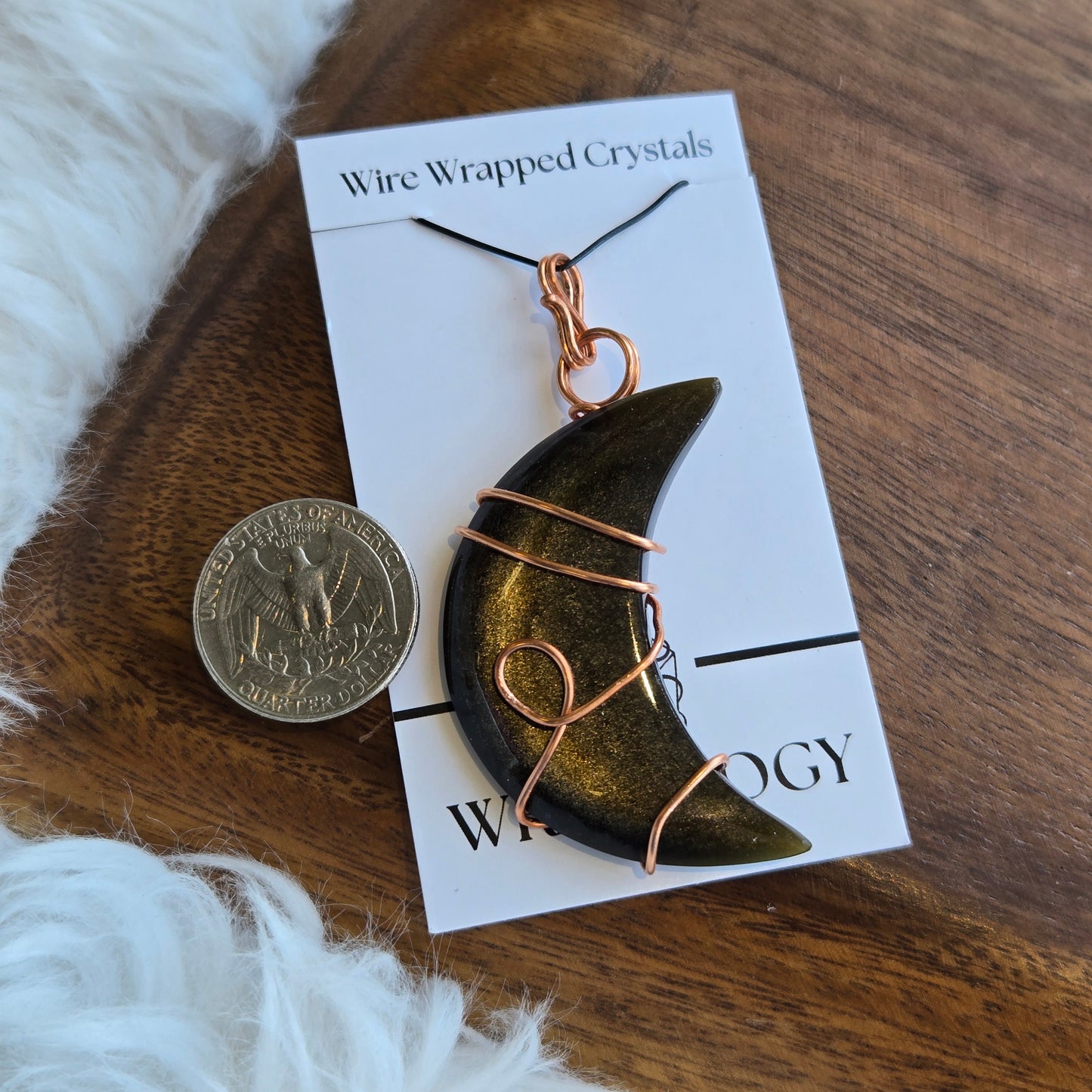 Gold Sheen Obsidian Pendant 1488