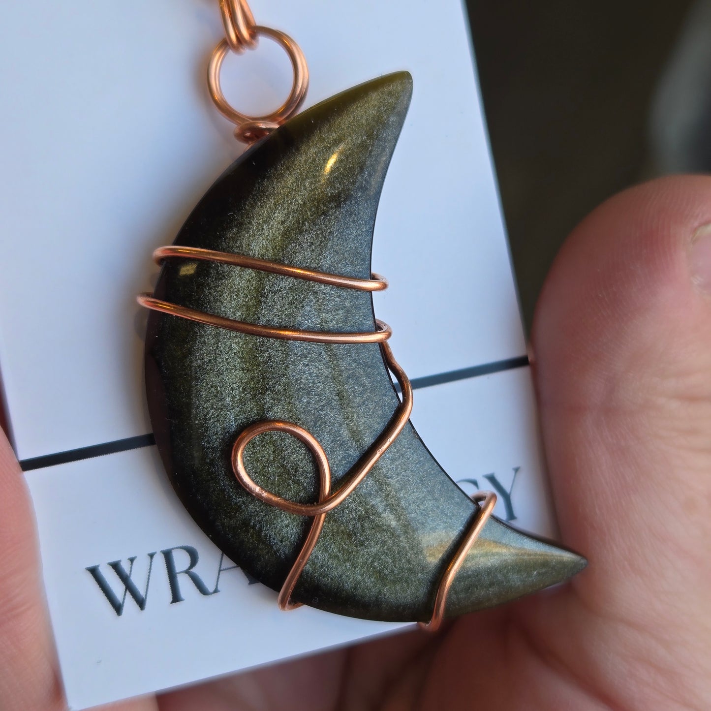Gold Sheen Obsidian Pendant 1488