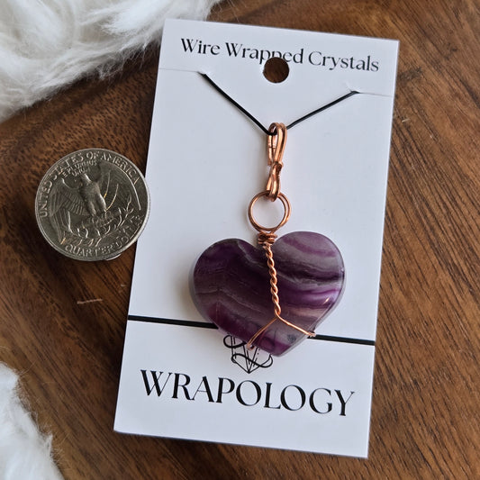 Fluorite Heart Pendant 1493