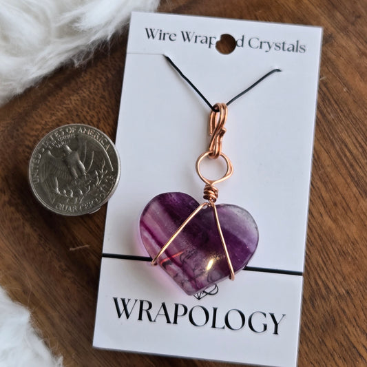Fluorite Heart Pendant 1494