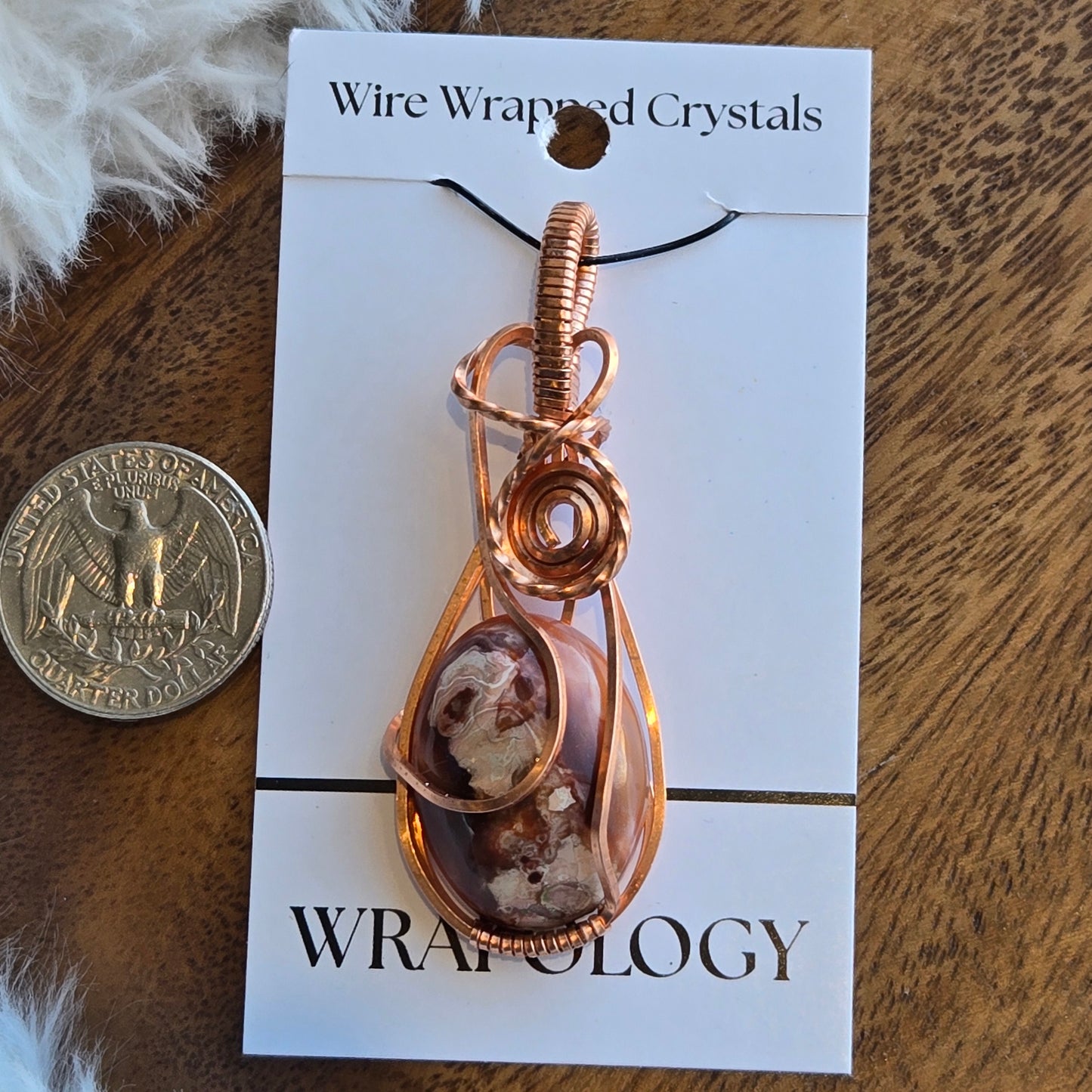 Carnelian Flower Agate Pendant 1522