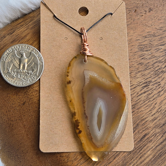 Agate Slice Pendant 1541