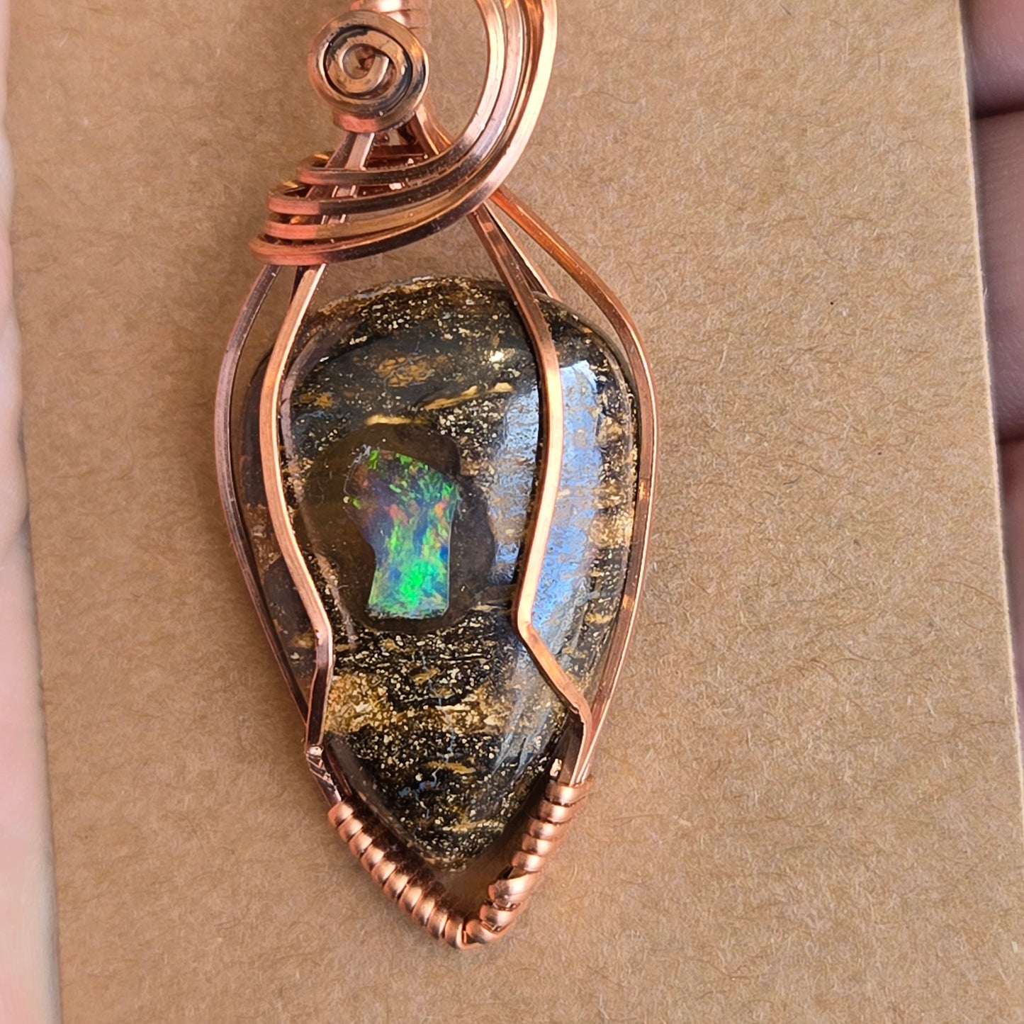 Boulder Opal Pendant 1536