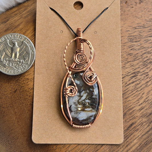 Carnelian Flower Agate Pendant 1535