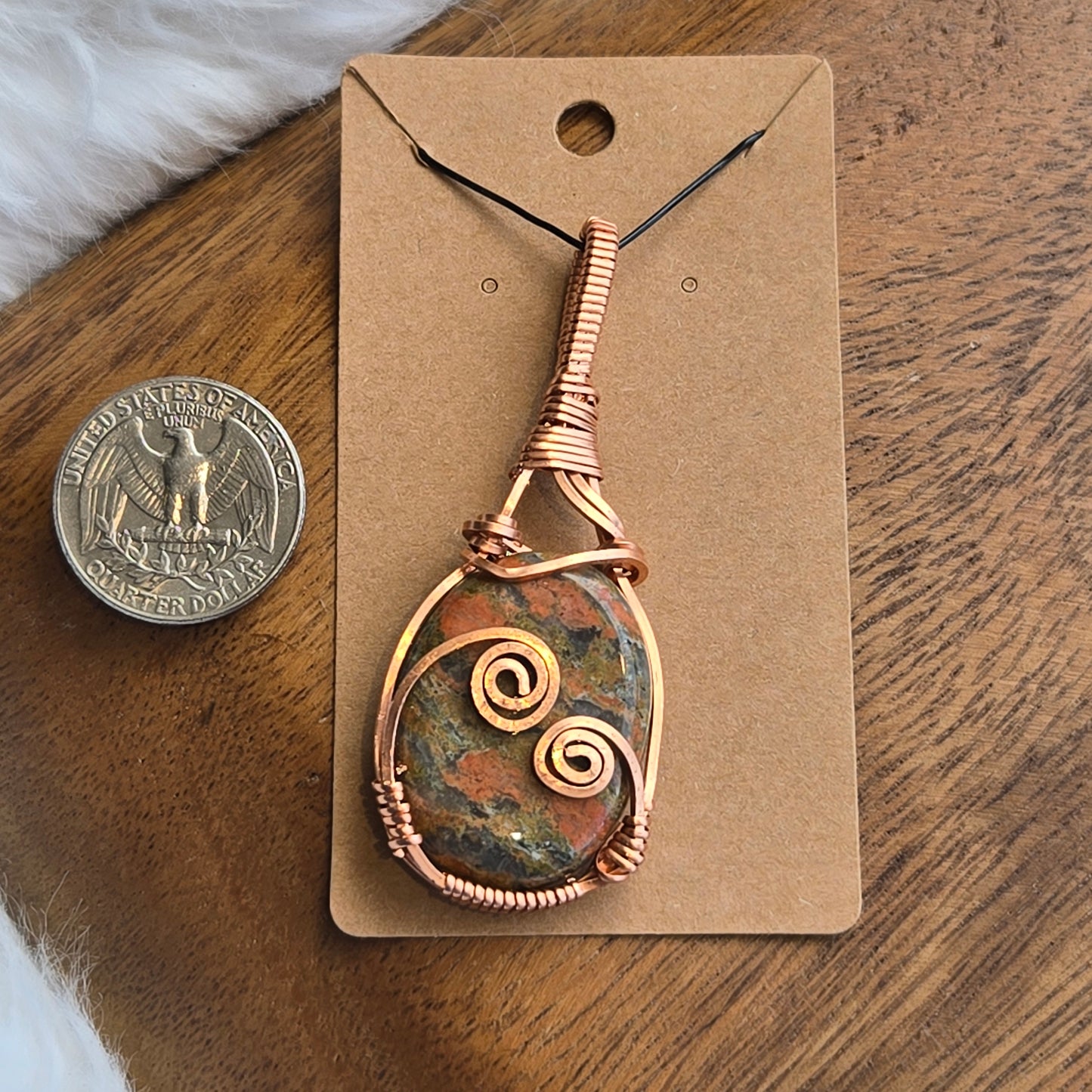 Unakite (Reversible) Pendant 1529
