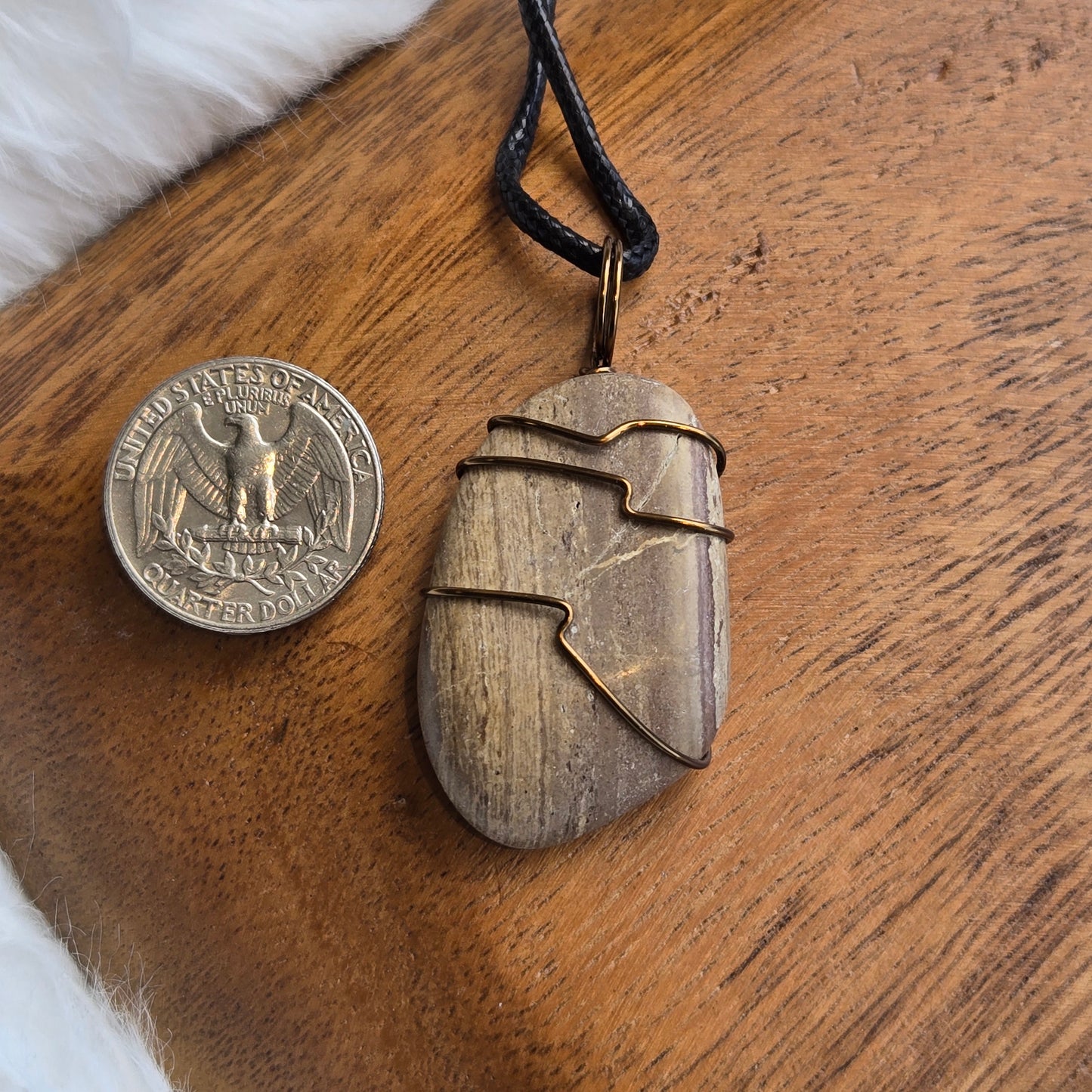 Picture Jasper Pendant (with cord) 1558