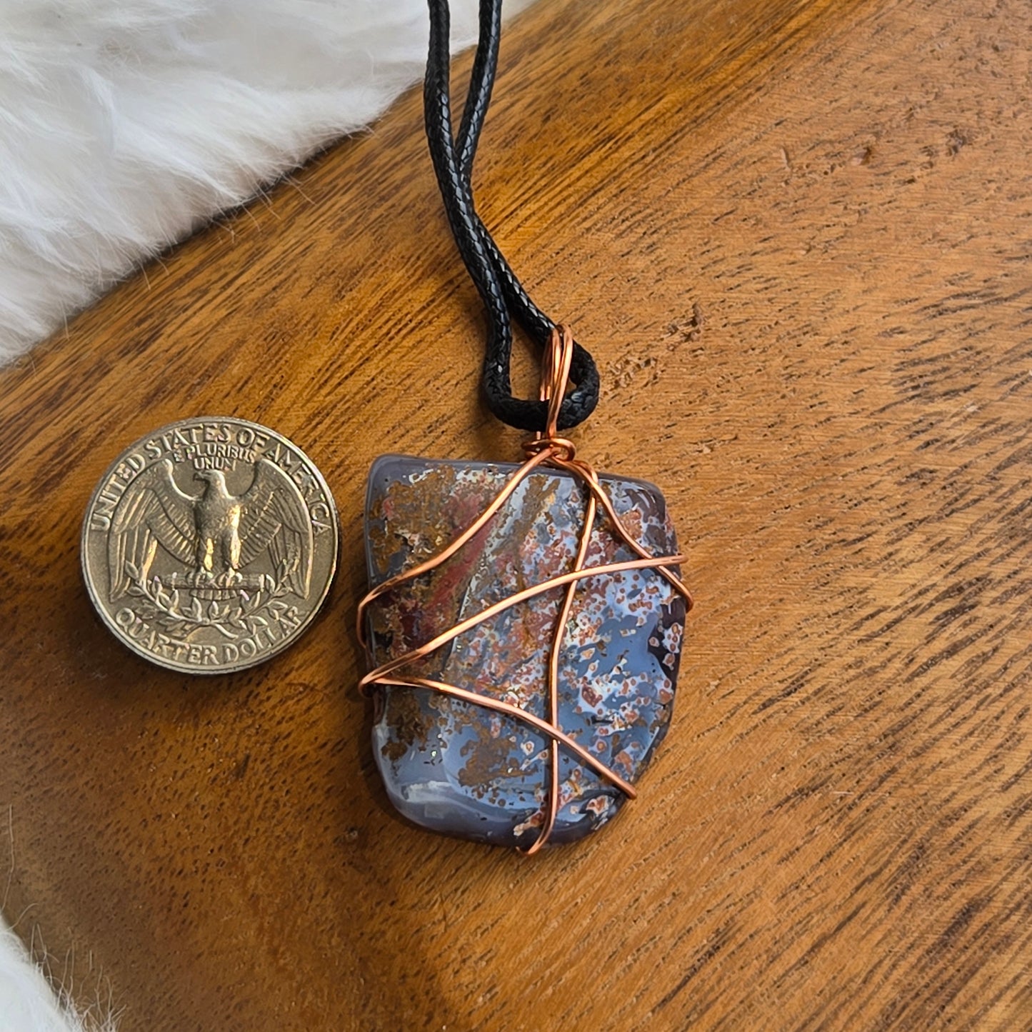 Ocean Jasper Pendant (with cord) 1559