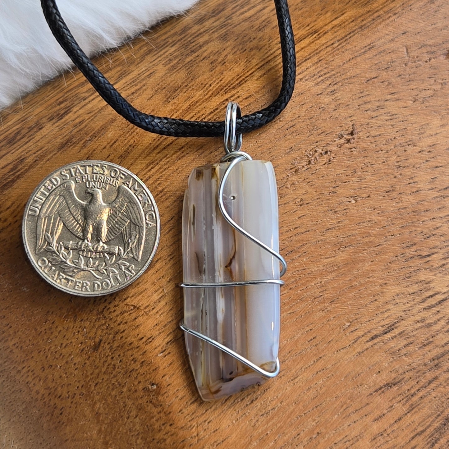 Montana Moss Agate Pendant (with cord) 1557