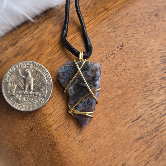 Dendritic Agate Pendant (with cord) 1556