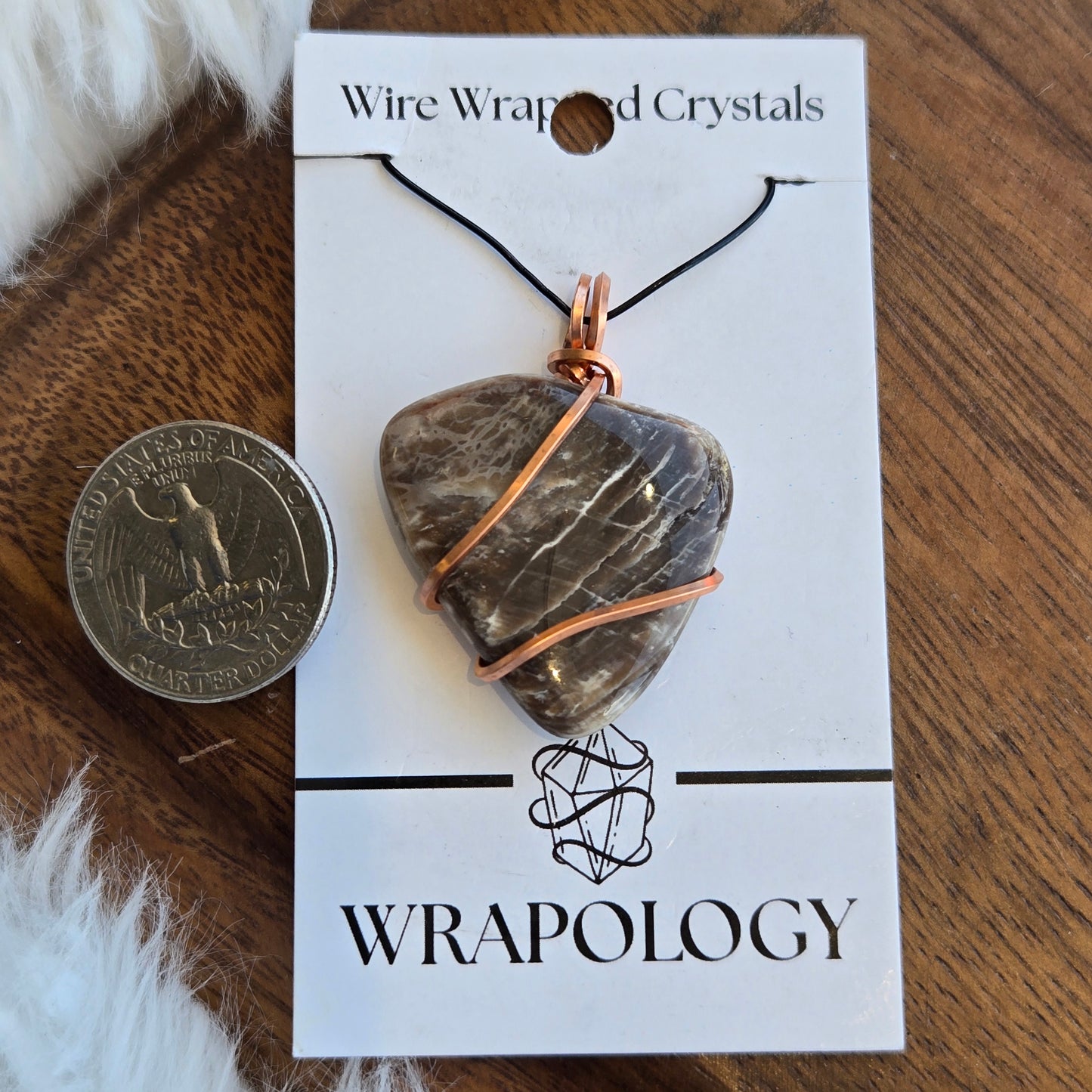 Petrified Wood Pendant 1565