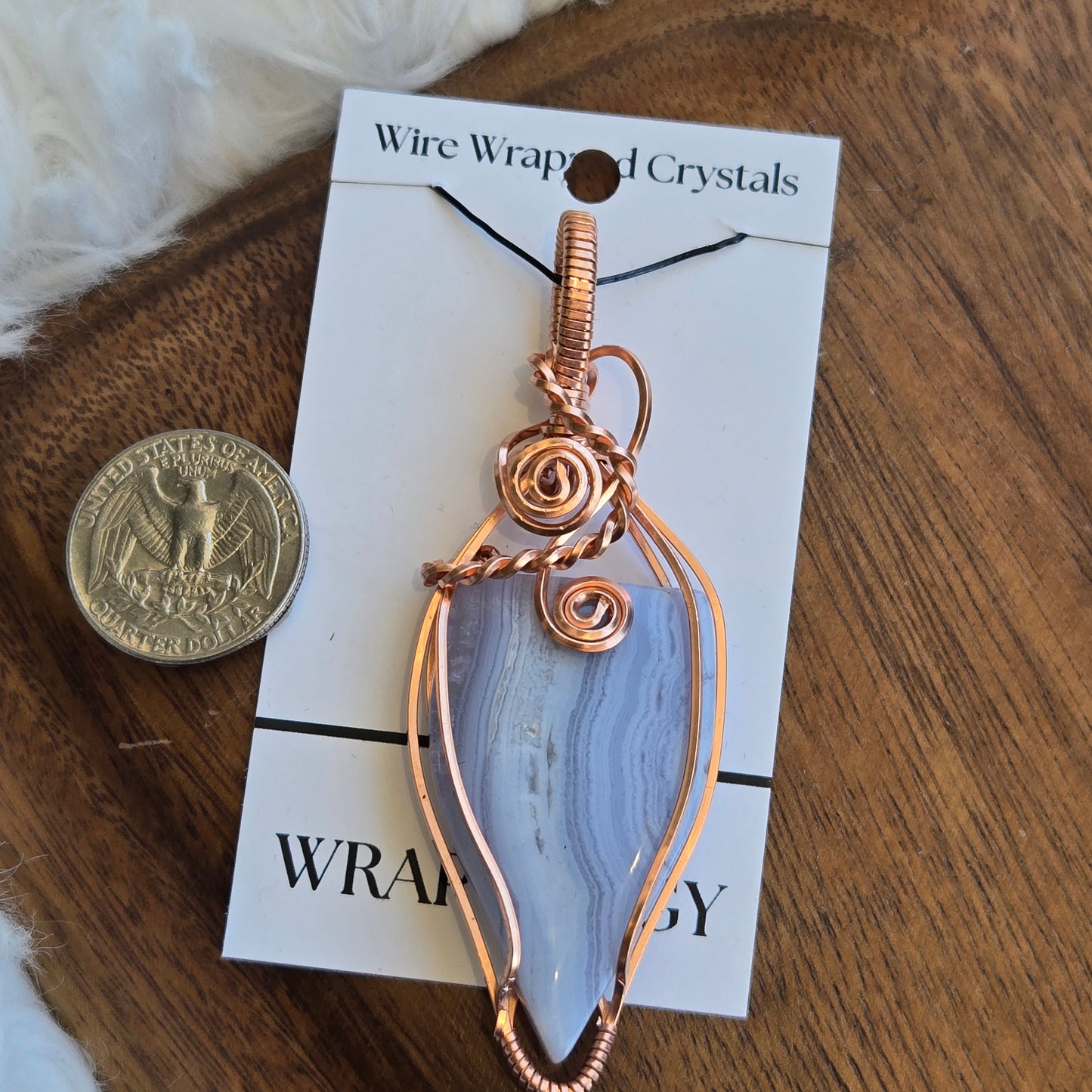Blue Lace Agate Pendant 1613