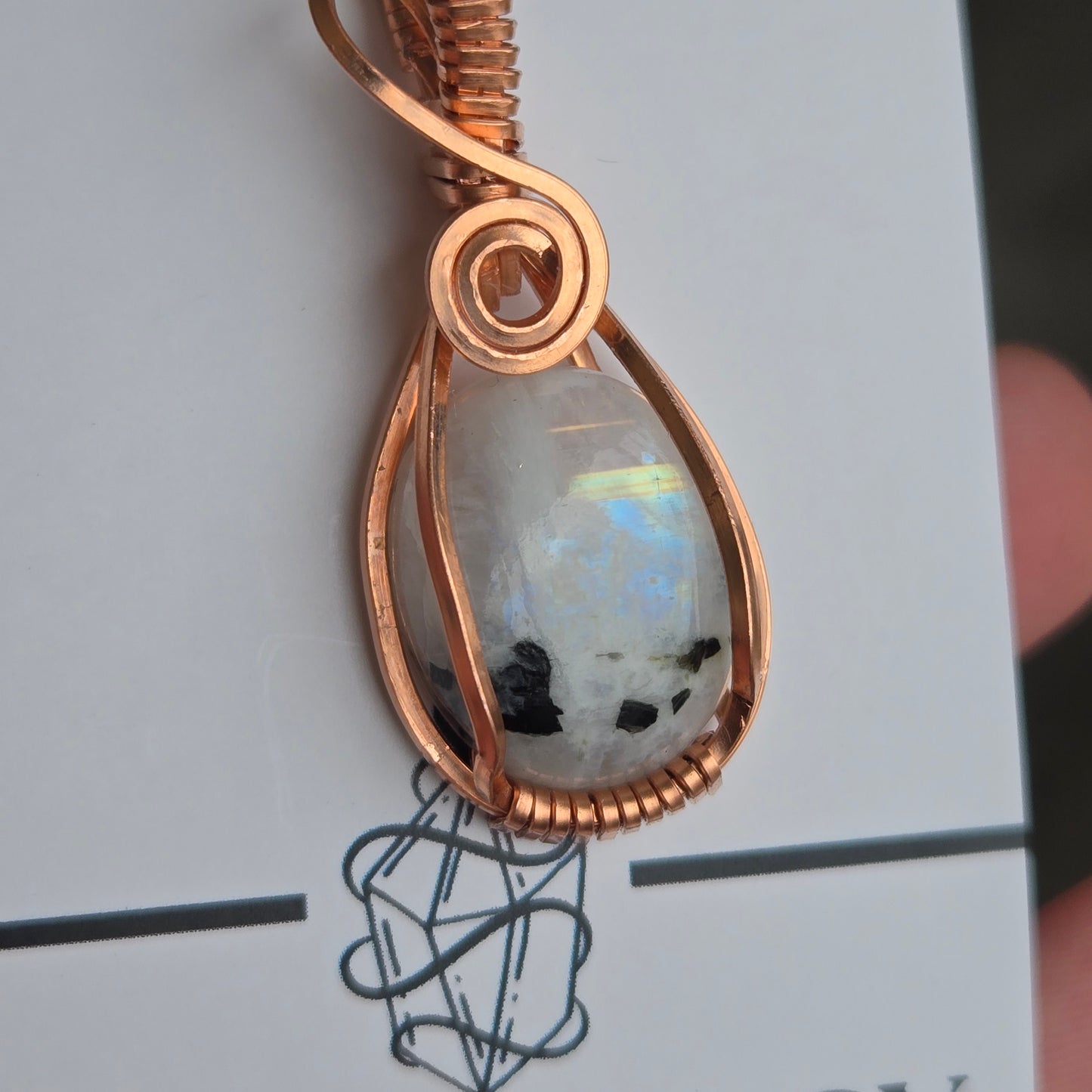 Rainbow Moonstone Pendant 1618