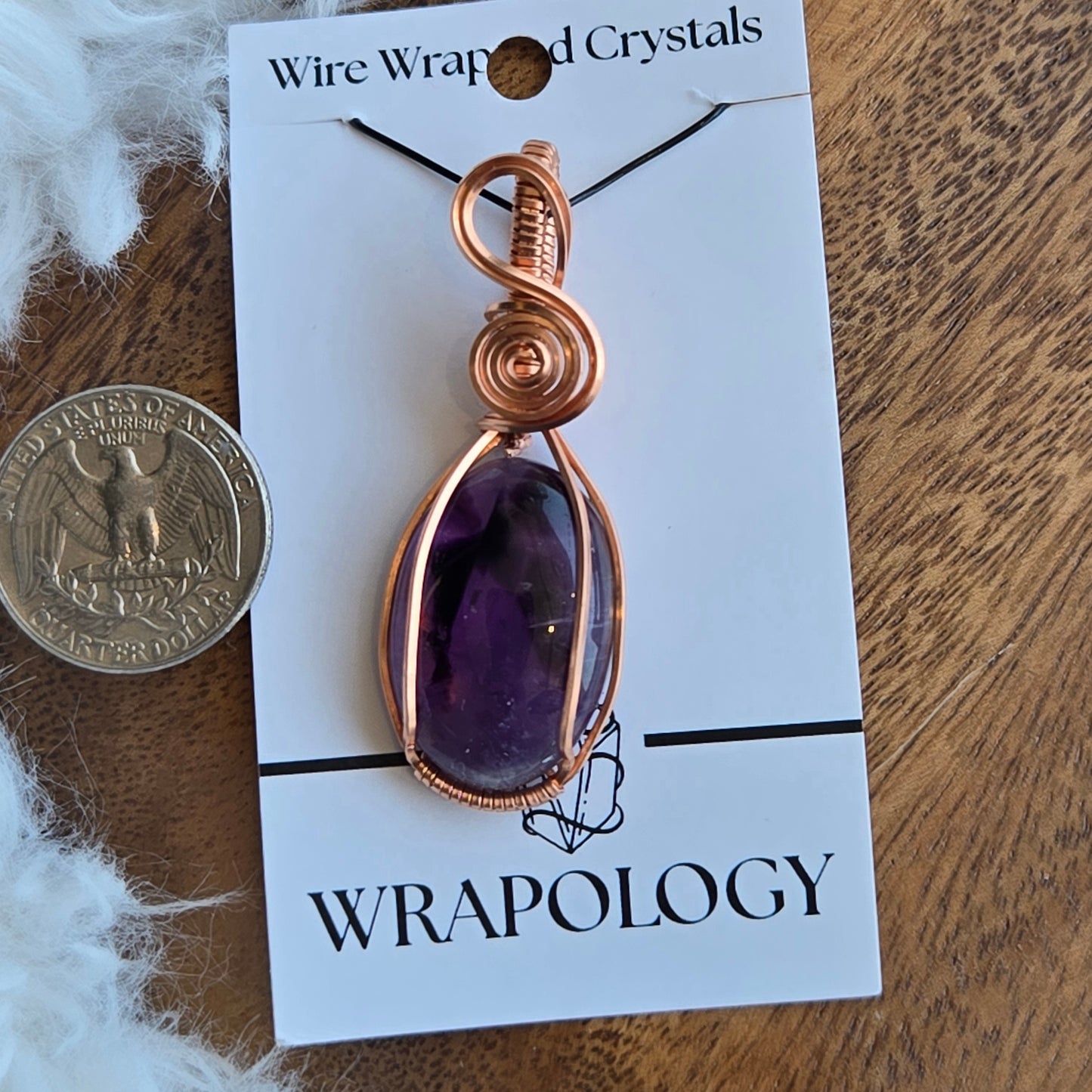 Chevron Amethyst Pendant 1641