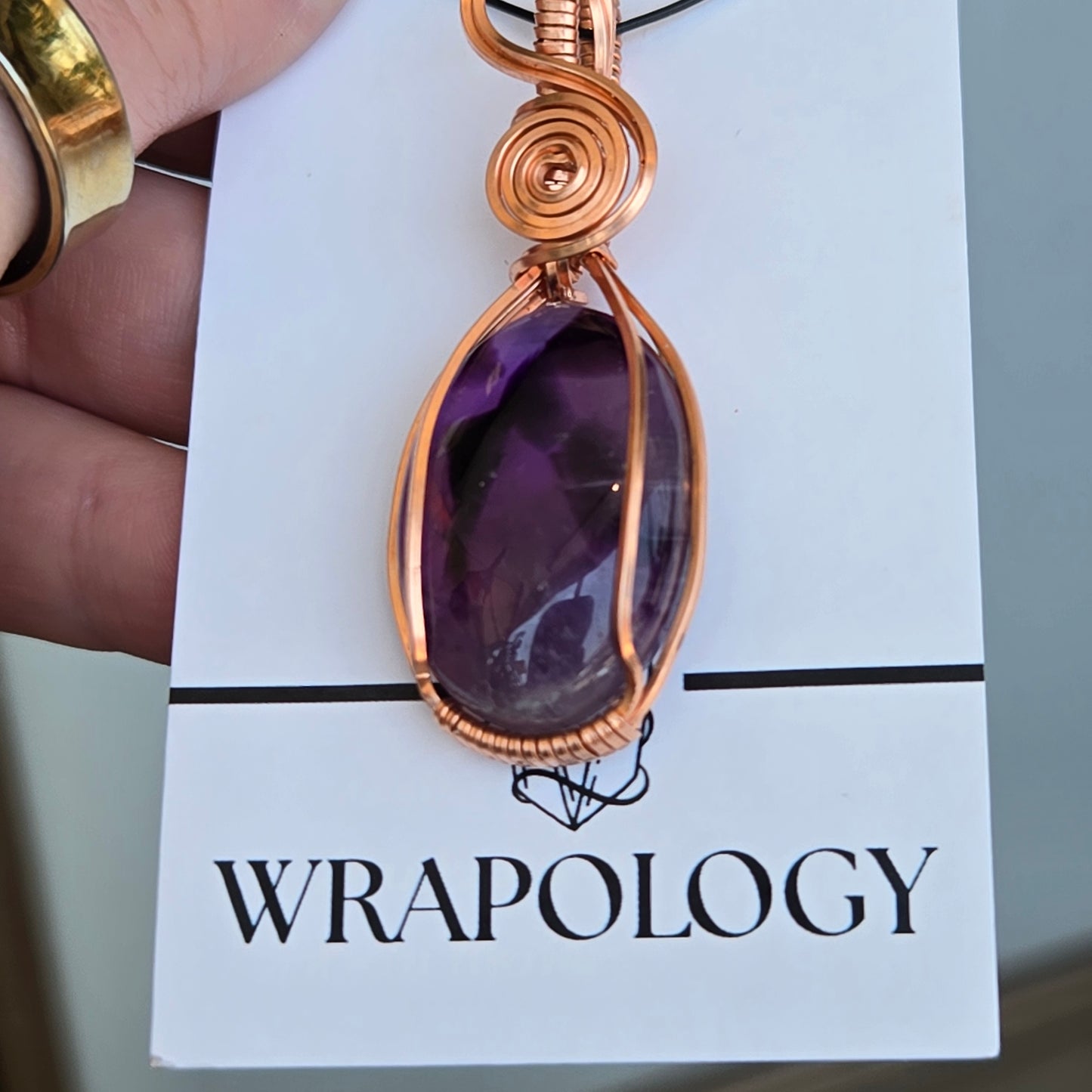 Chevron Amethyst Pendant 1641