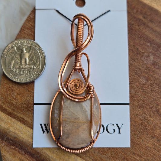Peach Moonstone Pendant 1676