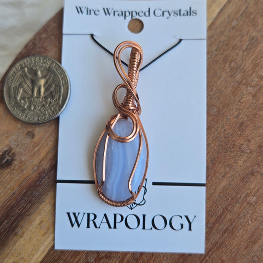 Blue Lace Agate Pendant 1704