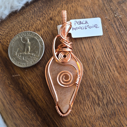 Peach Moonstone Pendant 1716