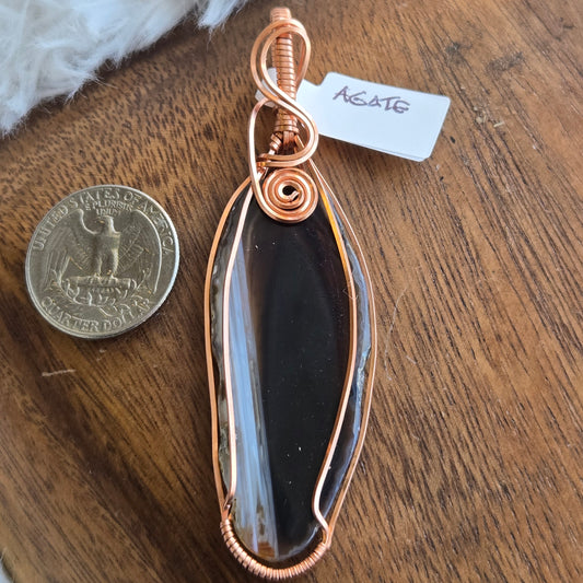 Agate Slice Pendant 1717