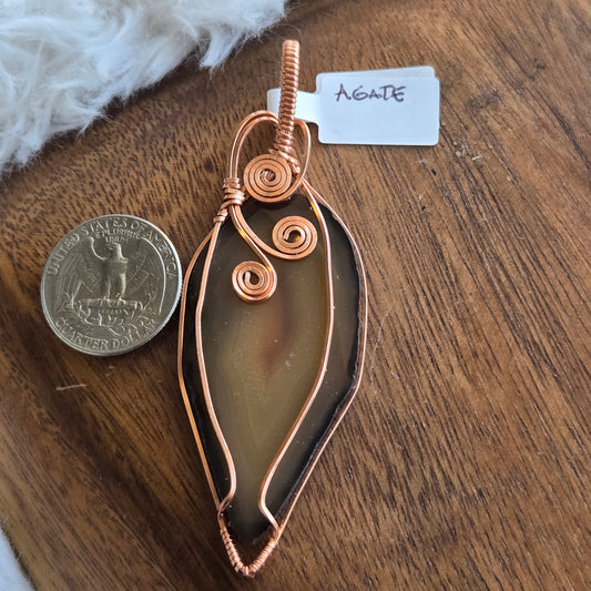 Agate Slice Pendant 1718
