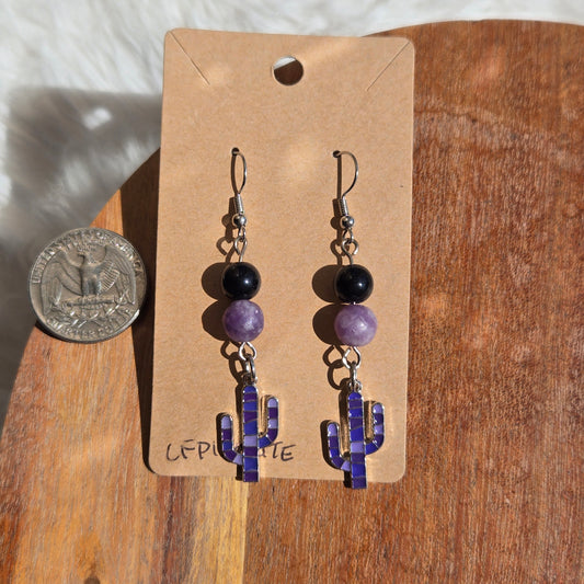 Lepidolite Earrings 1109
