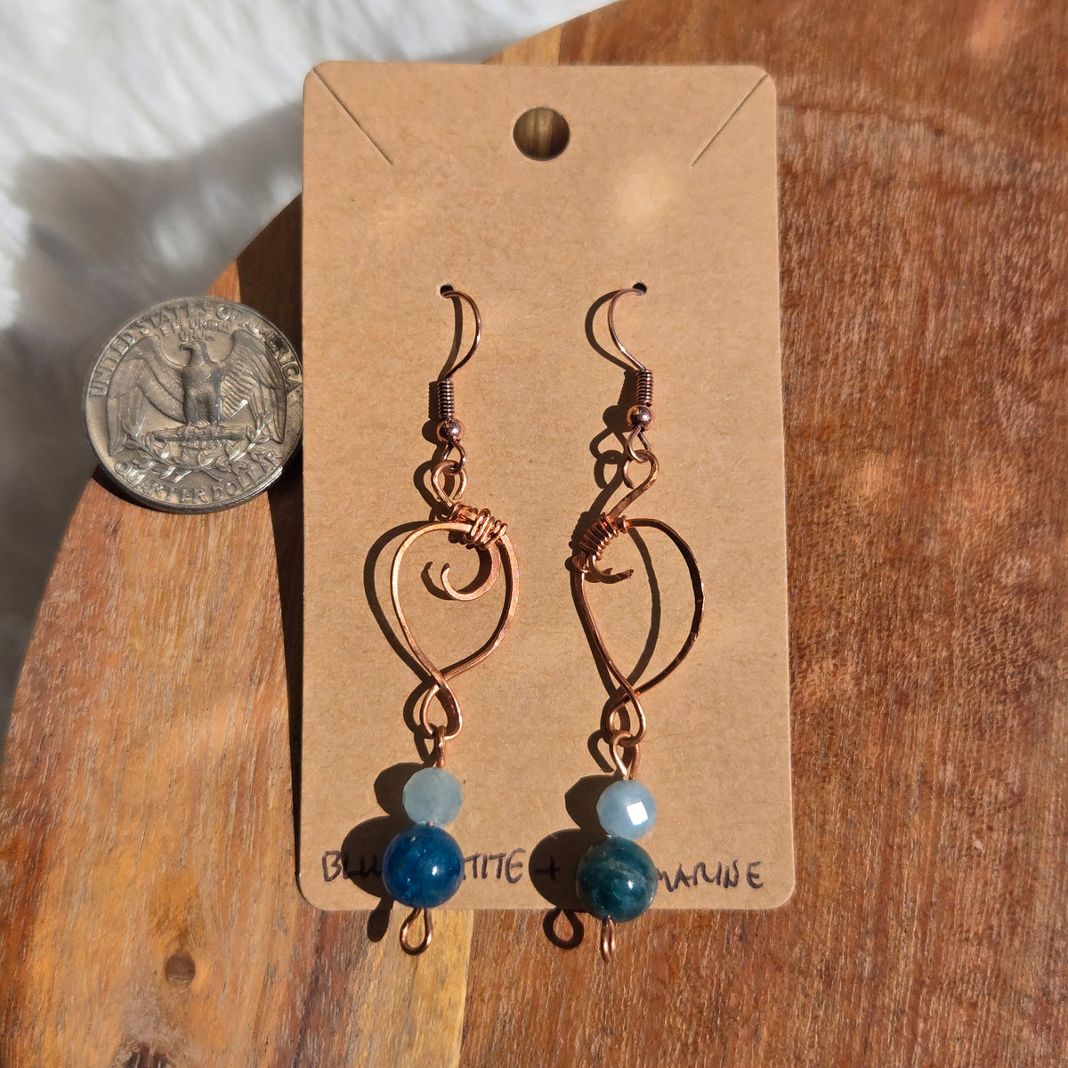 Blue Apatite & Aquamarine Earrings 1070