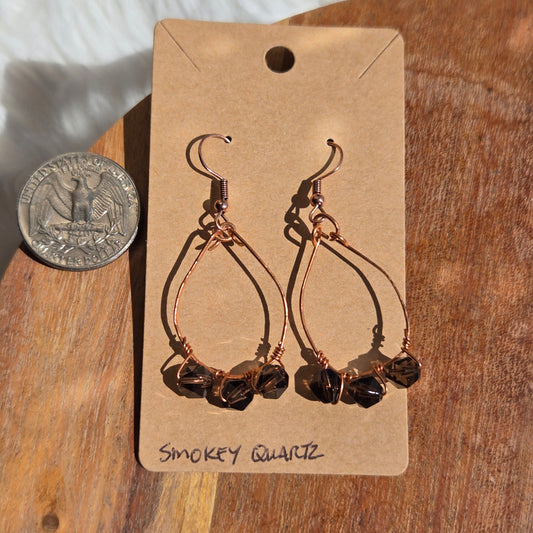 Smokey Quartz Earrings 1069