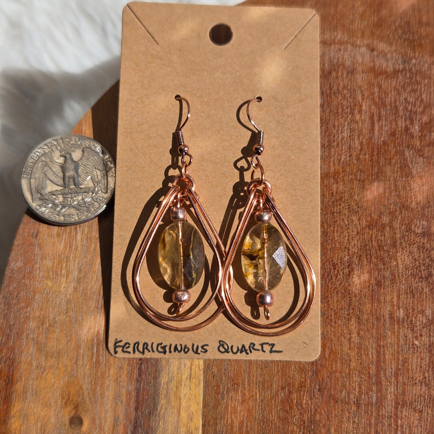 Ferriginous Quartz Earrings 1739