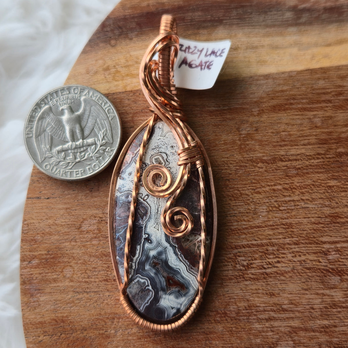 Crazy Lace Agate Pendant 1744