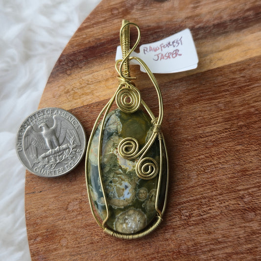 Rainforest Jasper Pendant 1747