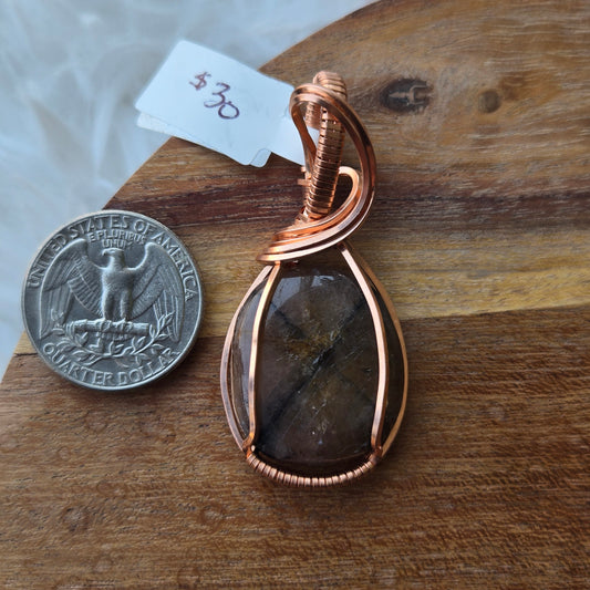 Chiastolite Pendant 1752