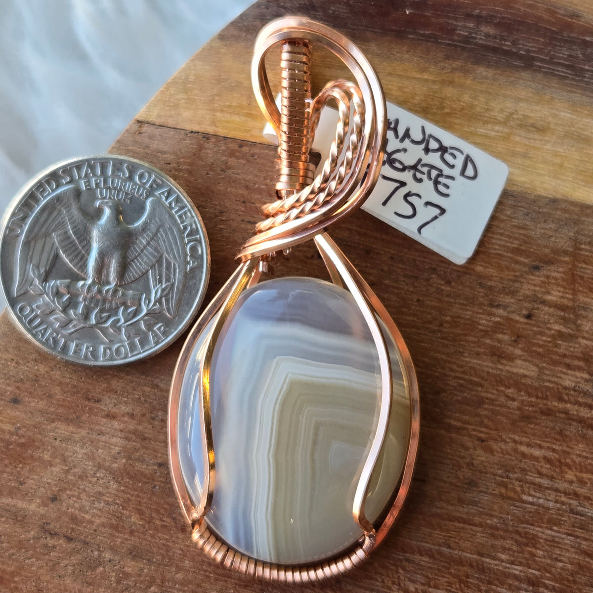 Banded Agate Pendant 1757