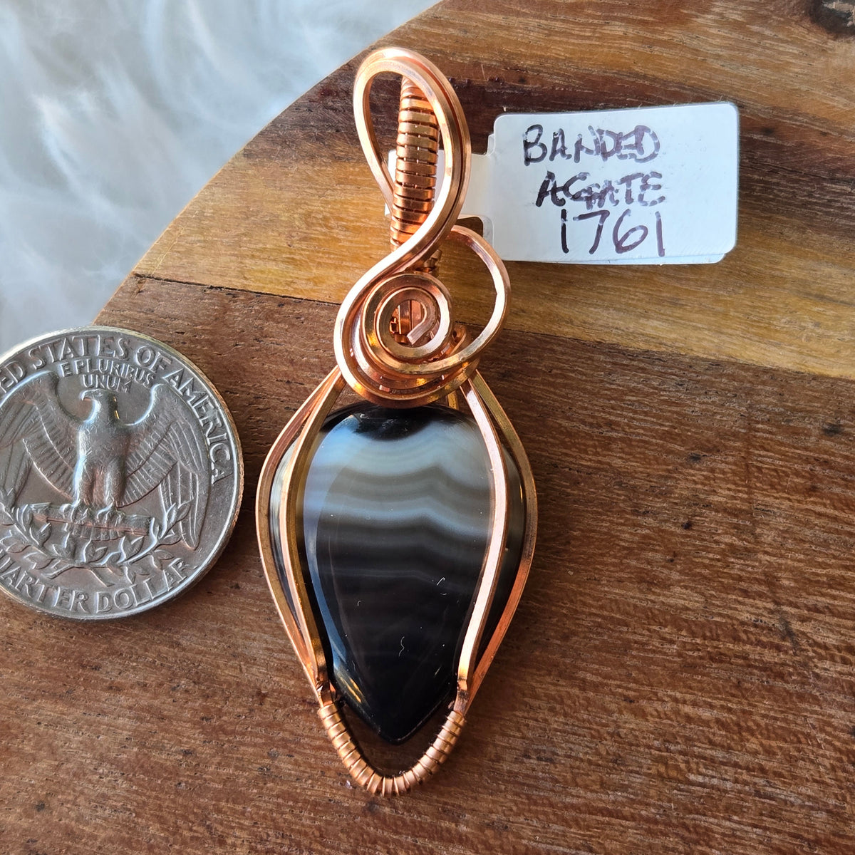 Banded Agate Pendant 1761