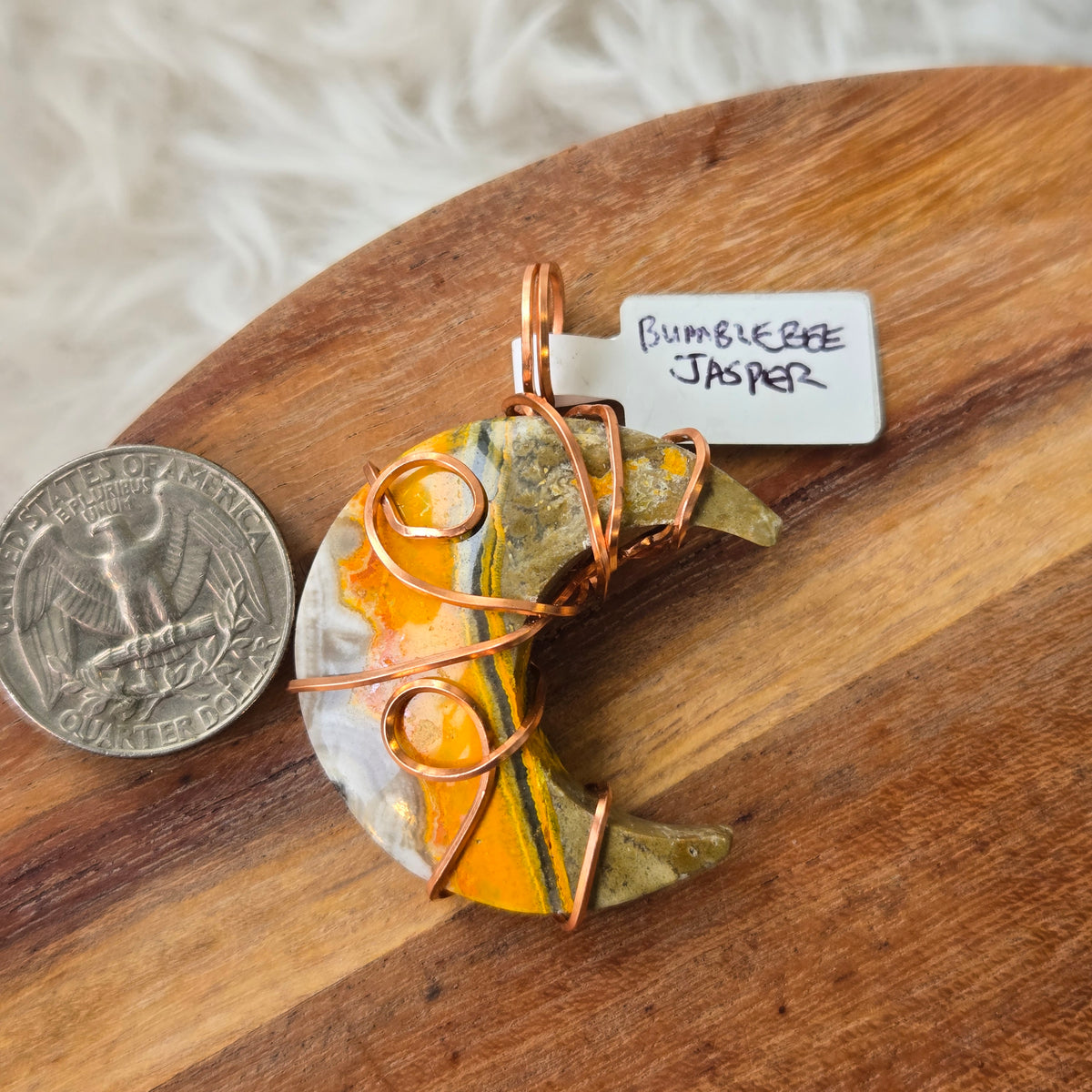 Bumblebee Jasper Pendant 1779 (repaired)
