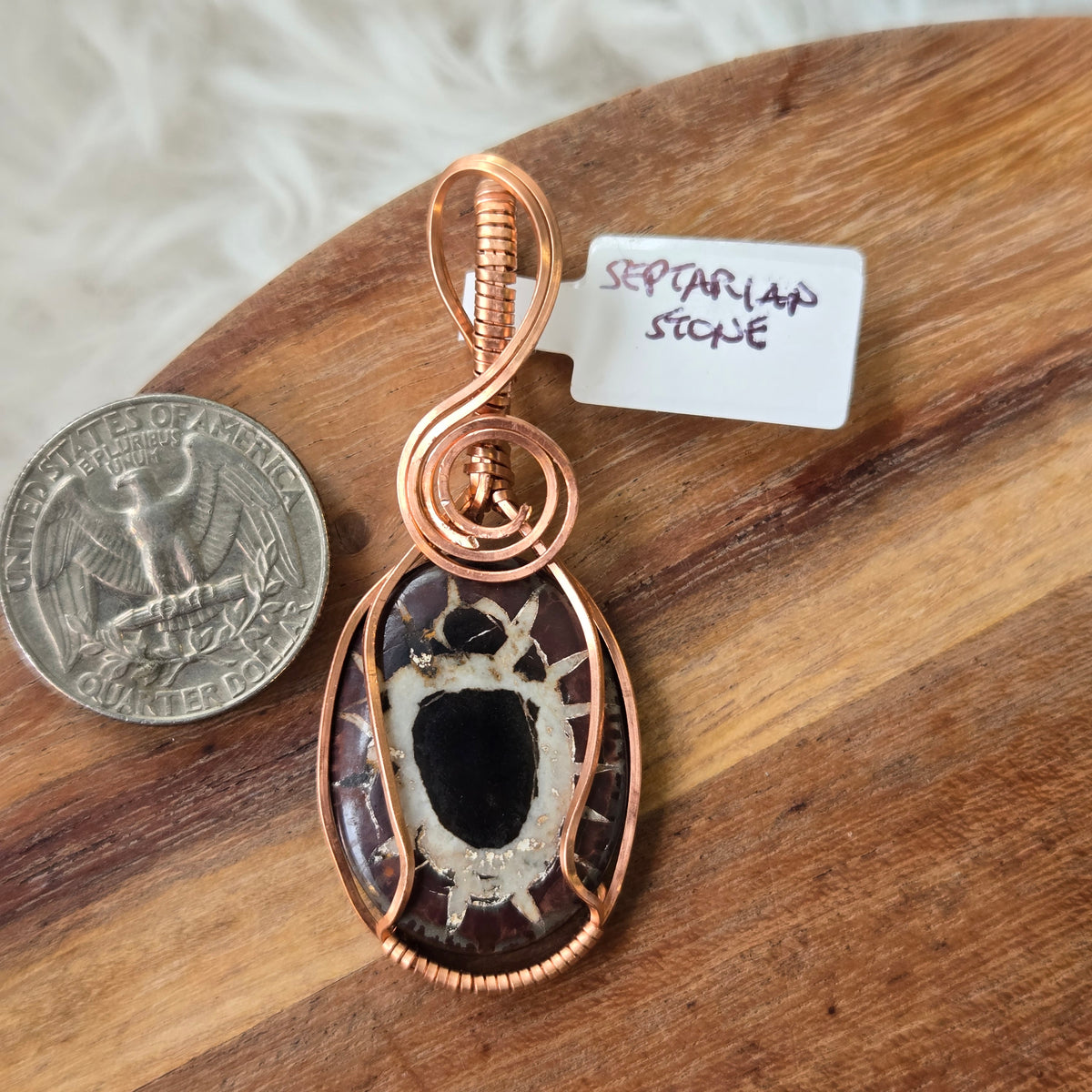 Septarian Stone Pendant 1781