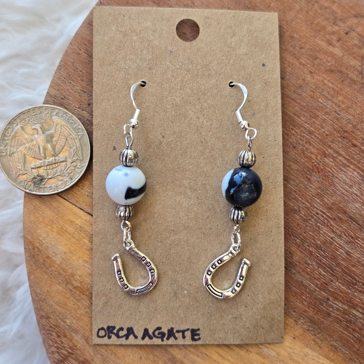 Orca Agate Earrings 1809