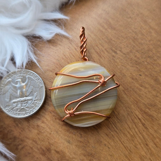 Banded Agate Pendant 1024