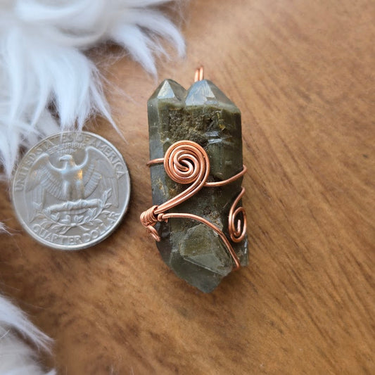 Chlorite Included Quartz Pendant 1011