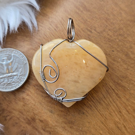 Orange Calcite Pendant 1002