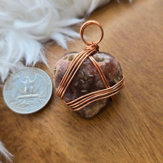 Pink Amethyst Pendant 1022