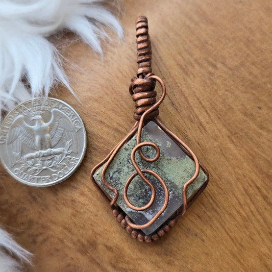 Scenic Moss Agate Pendant 1004