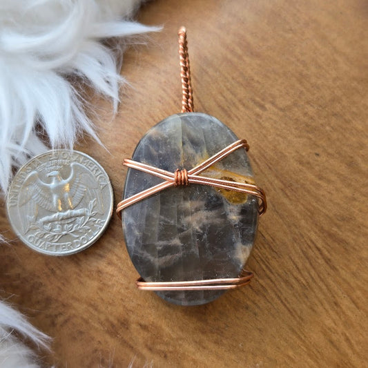 Black Moonstone Pendant 1030