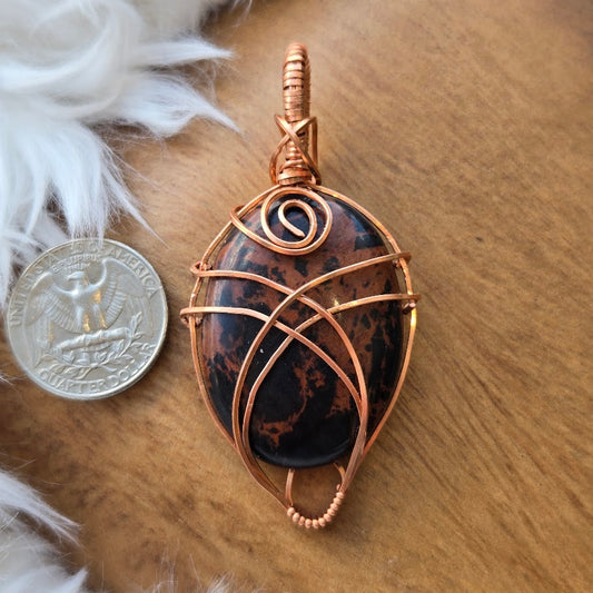 Mahogany Obsidian Pendant 1041