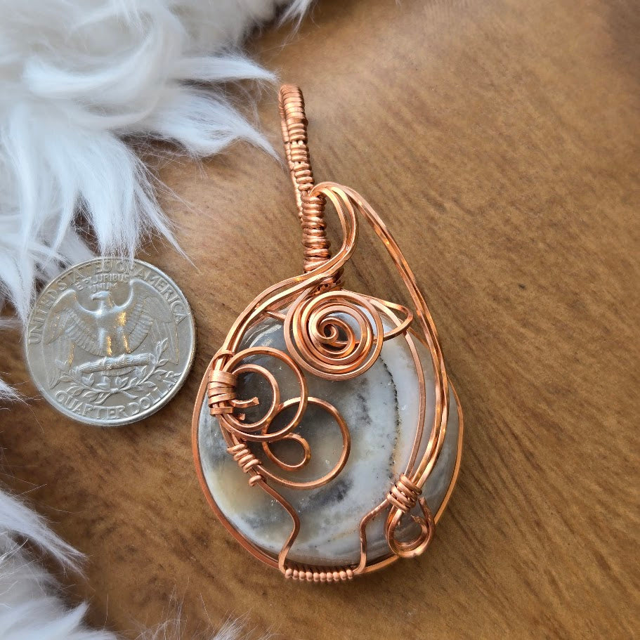 Orange Calcite Pendant 1034