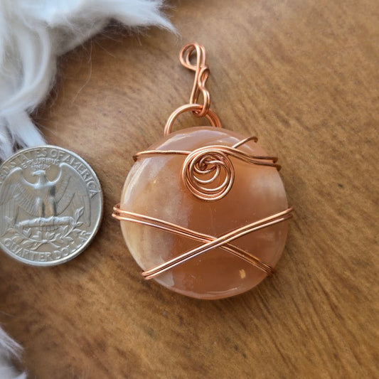 Orange Calcite Pendant 1031