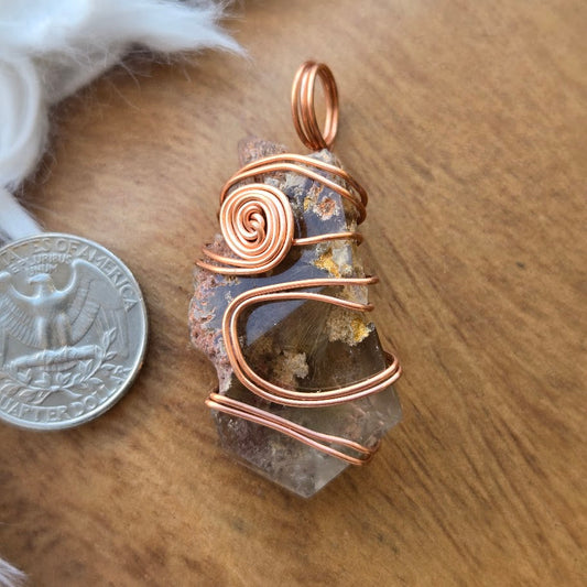 Rutilated Garden Quartz Pendant 1038
