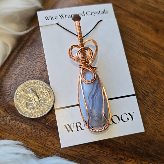 Blue Lace Agate Pendant 1473
