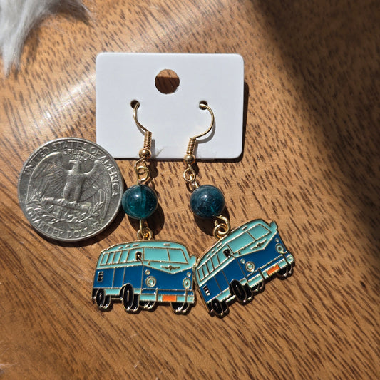 Blue Apatite Earrings w/WV Vans 1121